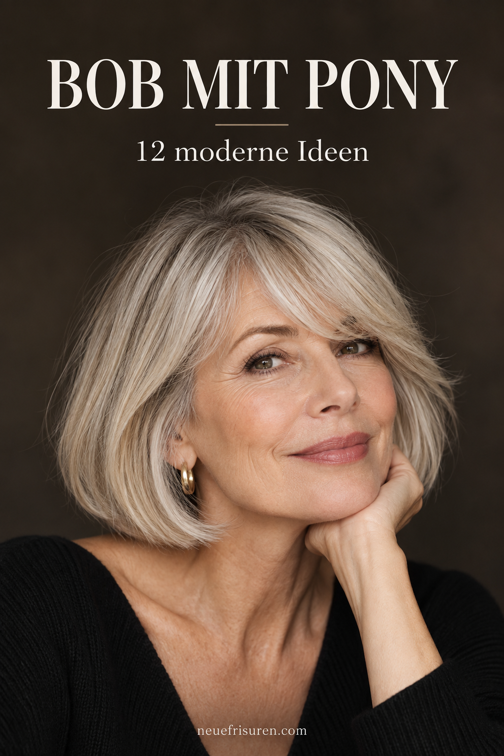 Silberblonder Bob mit weichem Pony für moderne Frisuren 2026